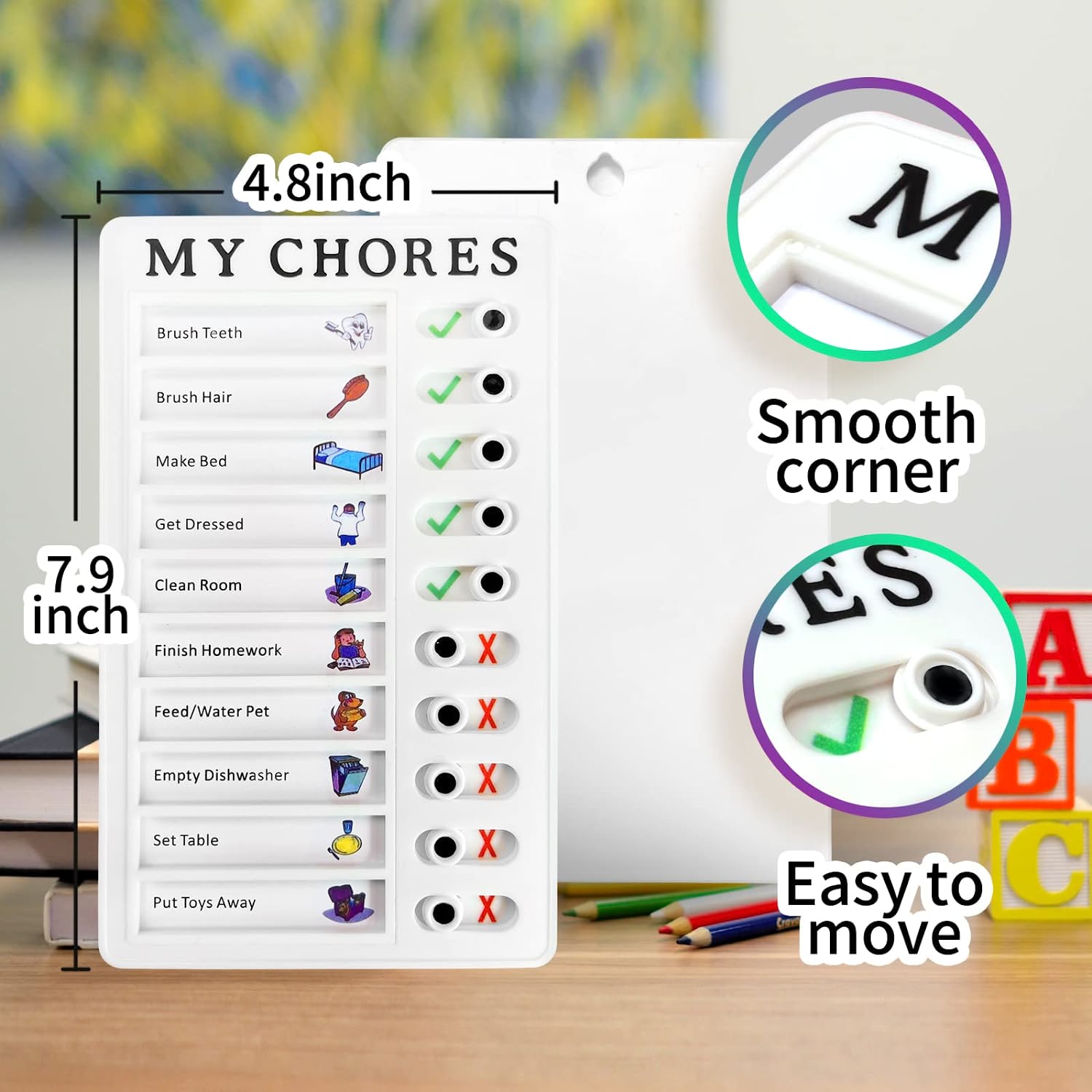 4448 Portable My Chores Home Note Board Management Planning Memo Boards Reminding Time. DeoDap 4448 Portable My Chores Home Note Board Management Planning Memo Boards Reminding Time. DeoDap